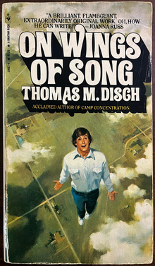 <cite>On Wings of Song</cite> by Thomas M. Disch (Bantam)