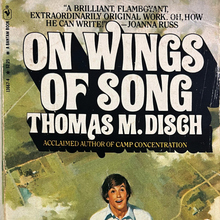 <cite>On Wings of Song</cite> by Thomas M. Disch (Bantam)