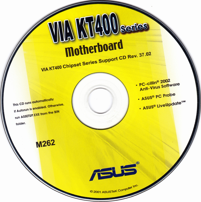 VIA KT400 Chipset Series Support CD, 2002