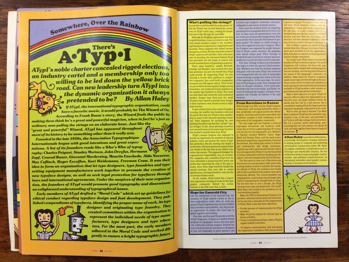 Somewhere, Over the Rainbow, There’s ATypI, an article from by Allan Haley.