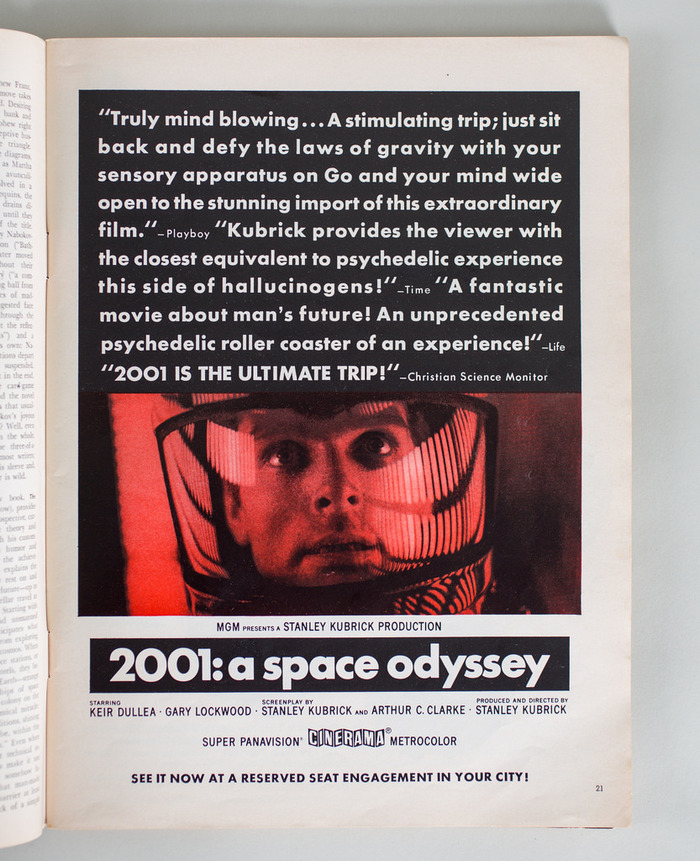 Ad for 2001: A Space Odyssey in Playboy magazine 3