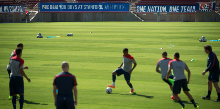 United on the practice field.