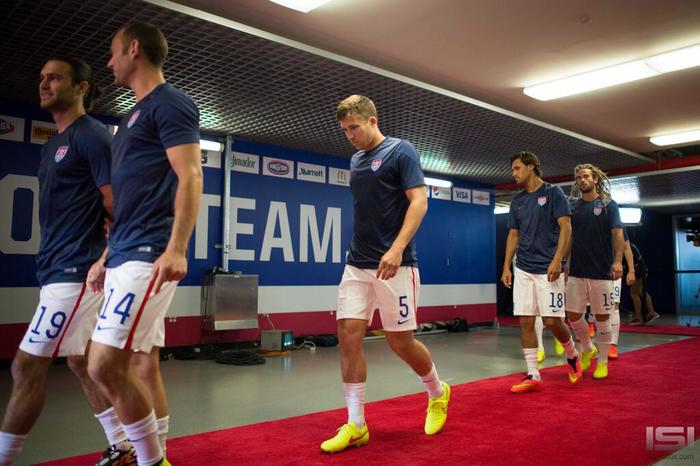 United in the tunnel to the field.