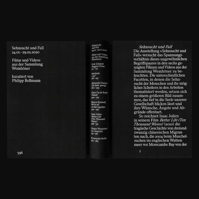 Sehnsucht und Fall exhibition catalog 1