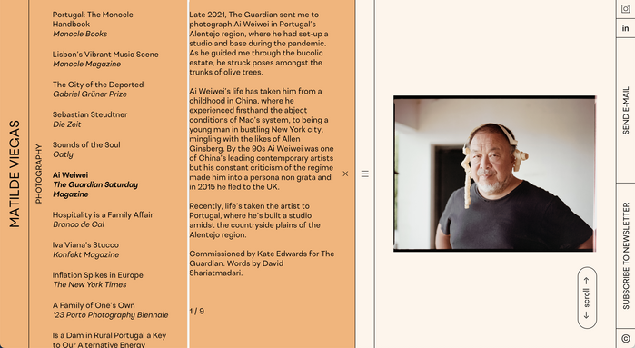 Matilde Viegas portfolio website 4