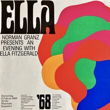 Ella Fitzgerald at Rheinhalle Düsseldorf concert poster