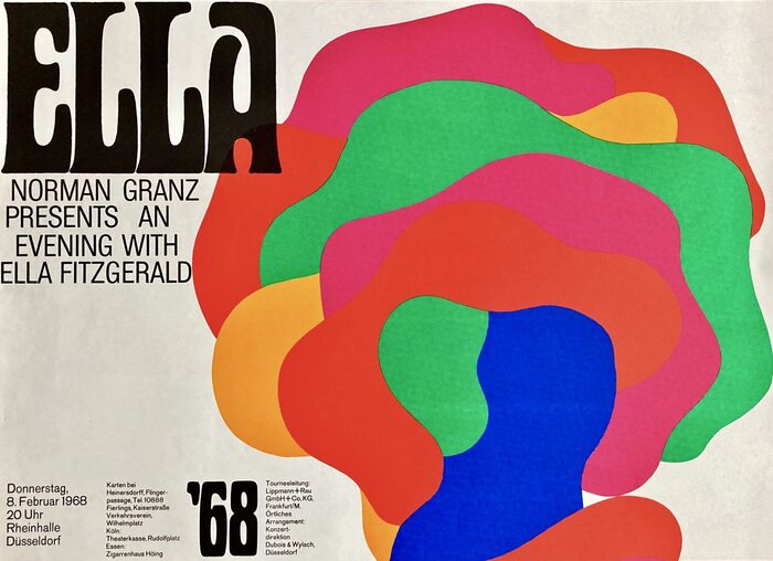 Ella Fitzgerald at Rheinhalle Düsseldorf concert poster