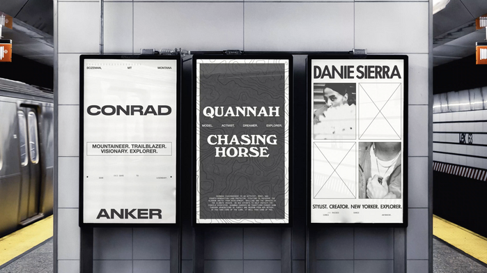 Example of out-of-home advertising on screens