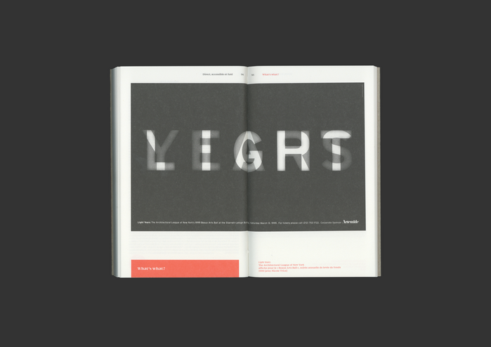 Bierut’s “Light Years” poster for the Architectural League of New York from 1999 uses Interstate.