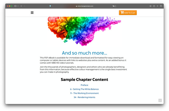 Colour Management Pro website 3