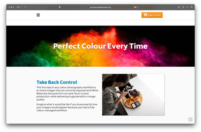 Colour Management Pro website 1