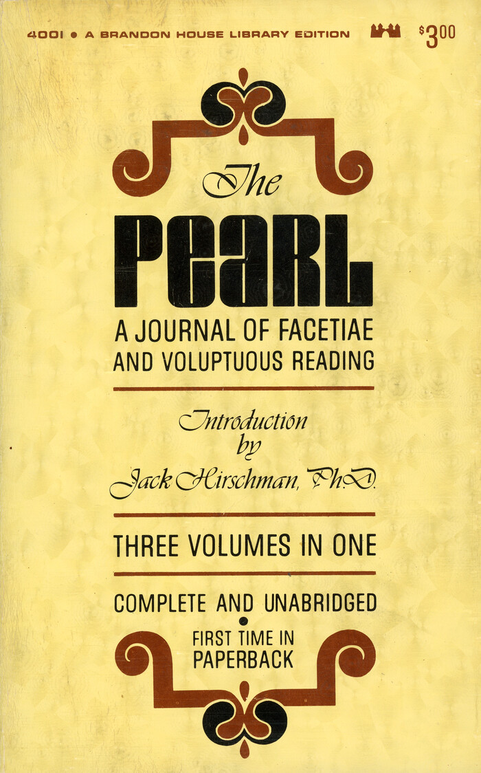 The Pearl. A Journal of Facetiae and Voluptous Reading (Brandon House) 1