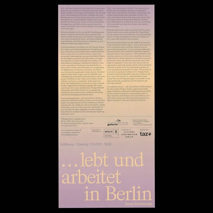 …lebt und arbeitet in Berlin by Sonya Schönberger 2