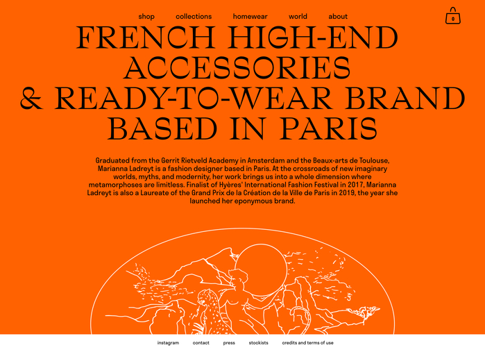 About page featuring the logo illustration by Mélissa Djinekou