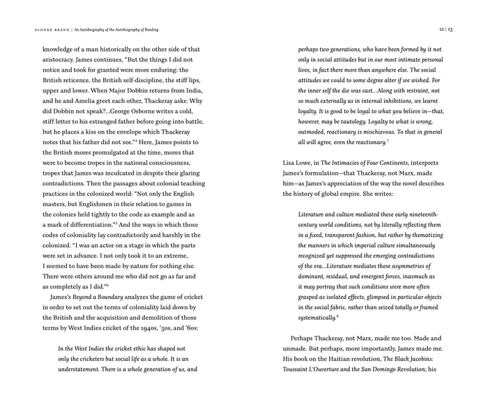 An Autobiography of the Autobiography of Reading by Dionne Brand 6