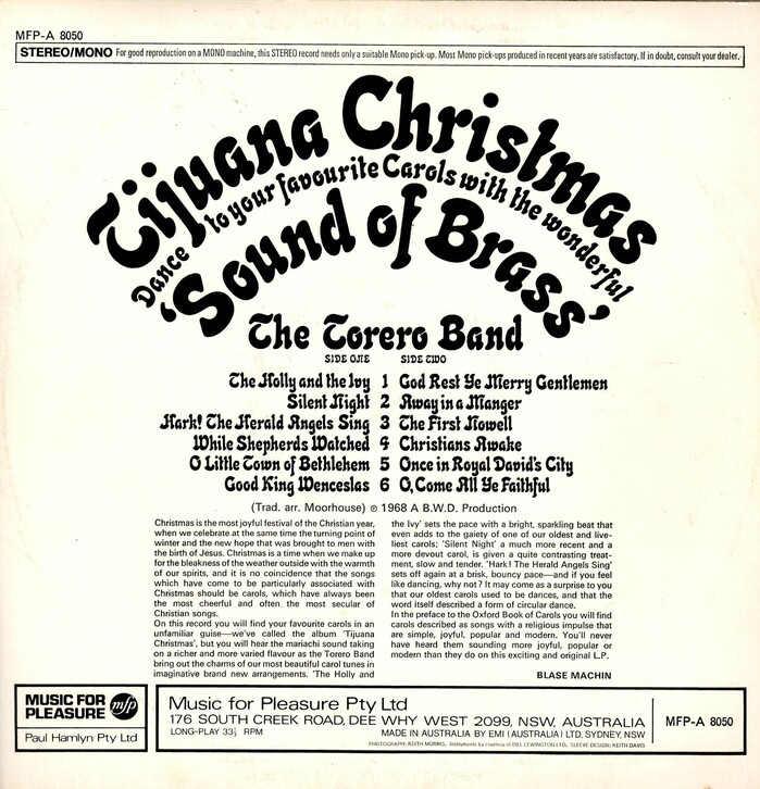 The Torero Band – Tijuana Christmas album art 2
