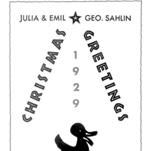 Christmas Greetings 1929 from Julia &amp; Emil Georg Sahlin