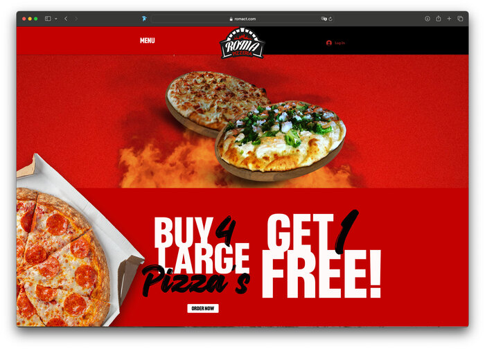 Pizzeria Roma website 1