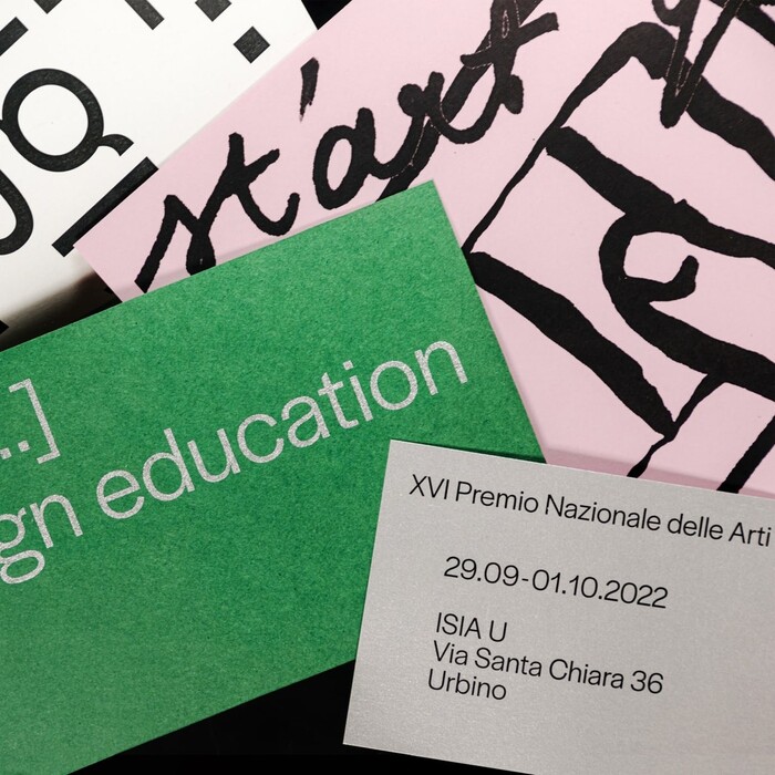 The 16th edition of Premio Nazionale delle Arti, Design, was held at ISIA Urbino from September 29 to October&nbsp;1, 2022.