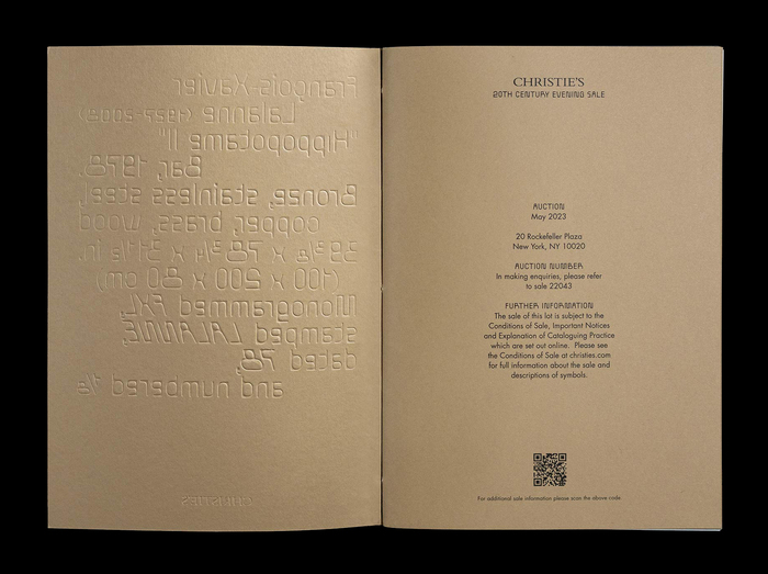 Hippopotame II auction booklet by Christie’s 7