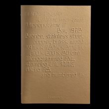 <cite>Hippopotame II</cite> auction booklet by Christie’s