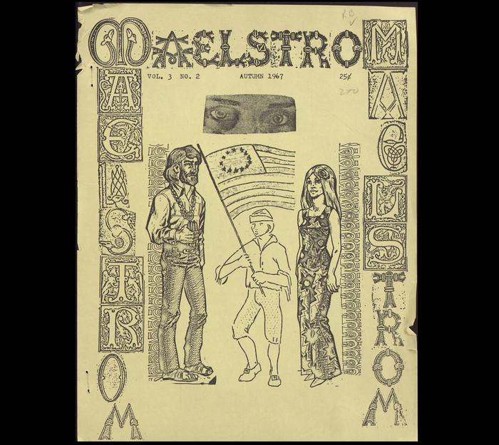 Maelstrom vol. 3, no. 2, autumn 1967. Cover collage by editor 