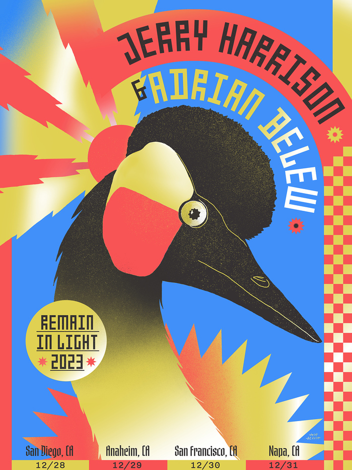 Jerry Harrison &amp; Adrian Belew – Remain In Light tour poster 1