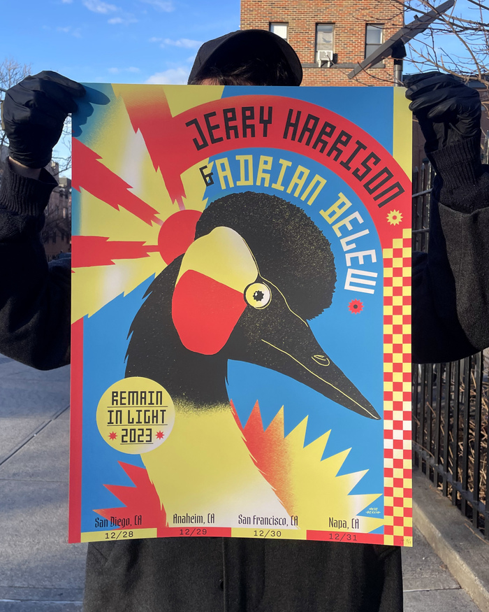 Jerry Harrison &amp; Adrian Belew – Remain In Light tour poster 2