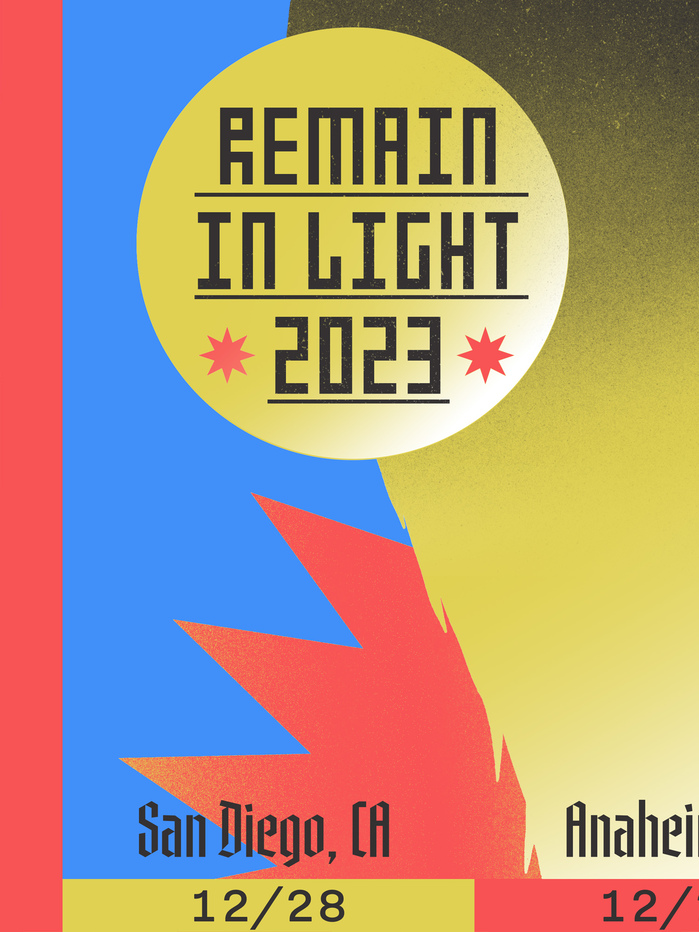 Jerry Harrison &amp; Adrian Belew – Remain In Light tour poster 4