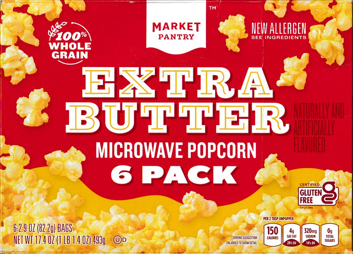 Market Pantry Microwave Popcorn packaging 1