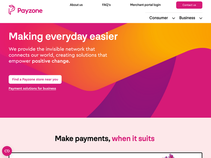 Payzone website 1