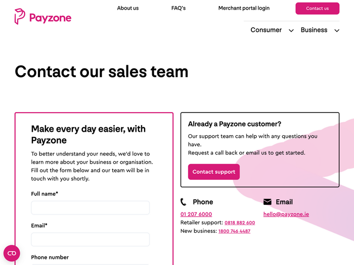 Payzone website 3