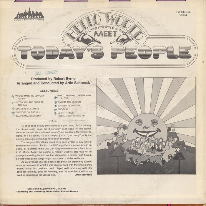 Today’s People – Hello World Meet Today’s People album art 2
