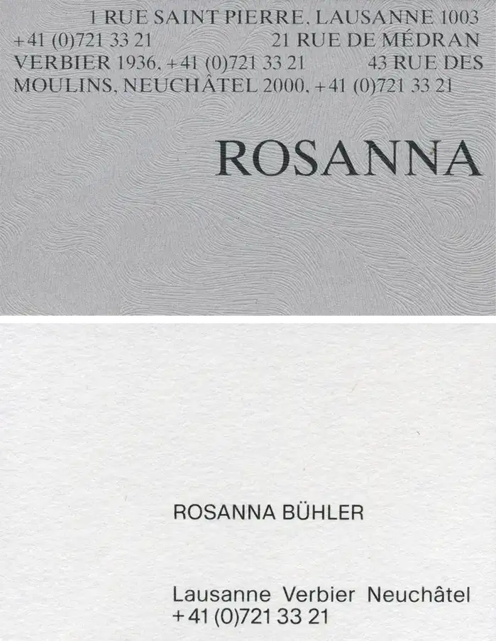 Rosanna Bühler identity 9