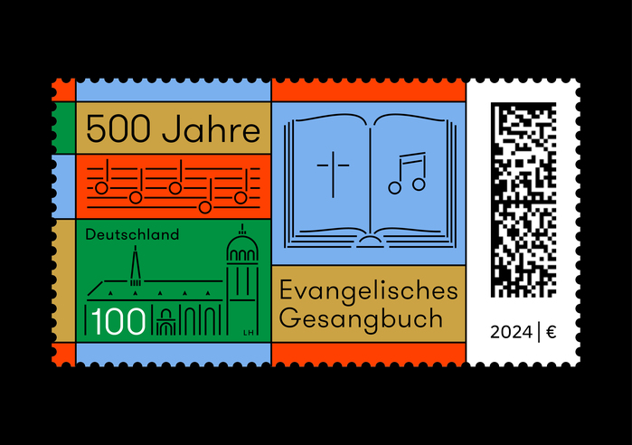 “500 Jahre Evangelisches Gesangsbuch” postage stamp 5
