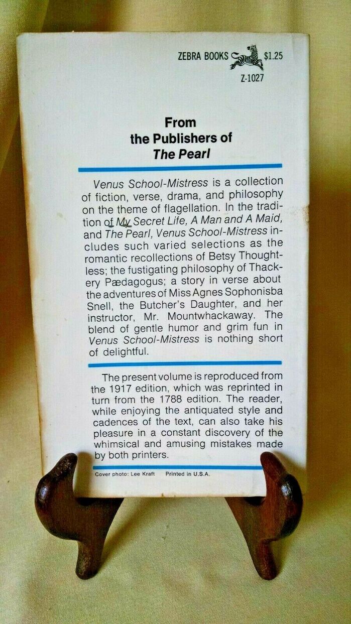 Back cover of the paperback edition by Zebra Books