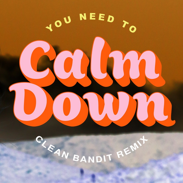 Detail from the Clean Bandit Remix cover. The sans-serif caps appear to be  or similar, with stretched proportions.