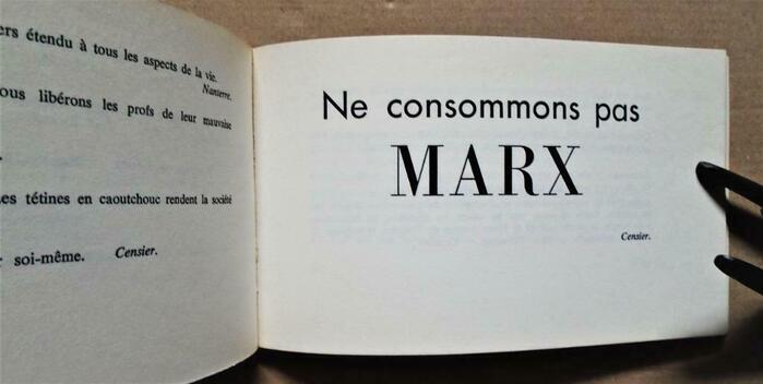 “Ne consommons pas MARX”, combining  and 