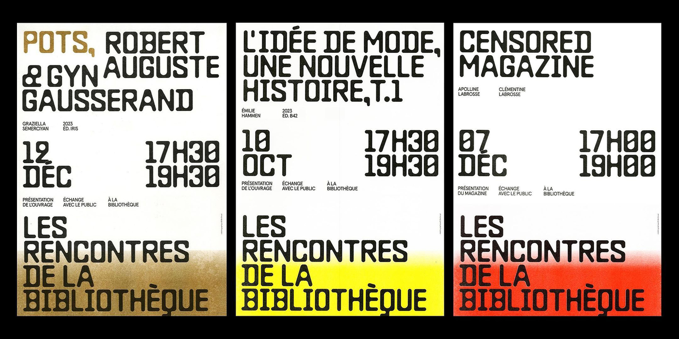 Les Rencontres de la Bibliothèque - Fonts In Use