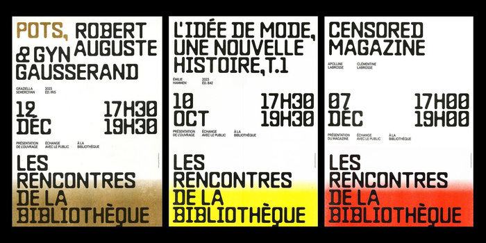 Les Rencontres de la Bibliothèque, École Duperré Paris 6