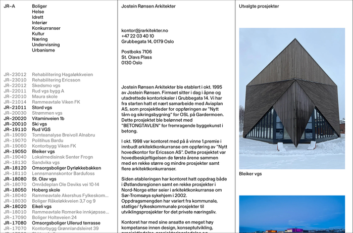 JR-Arkitekter website 1