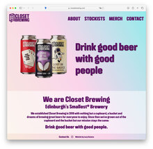 Closet Brewing logo and website