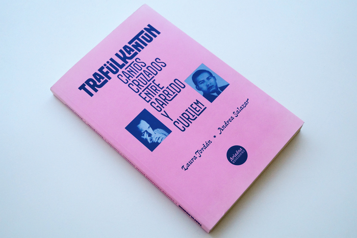 The cover shows two weights of Mazúrquica family set in all caps, with the OpenType feature Titling alt-Interlocking caps activated.