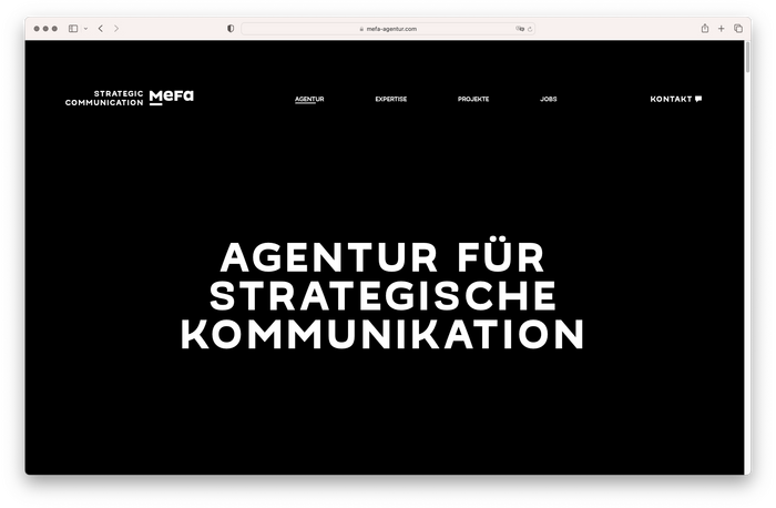 MEFA Strategic Communication identity and website 3