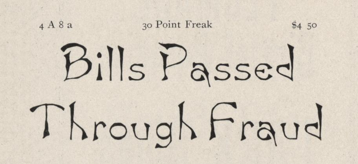 30 Point Freak as shown in a specimen from around 1900
