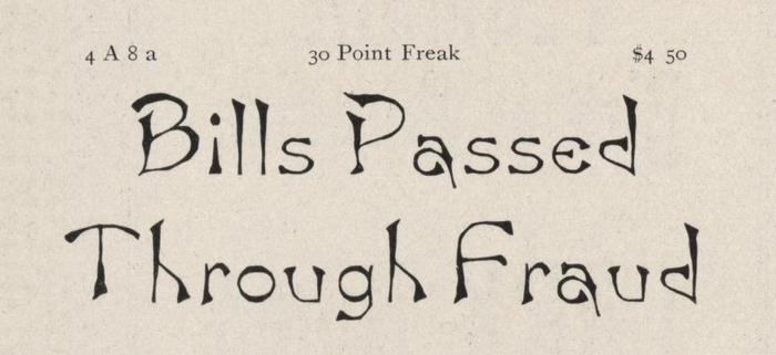 30 point Freak as shown in a specimen from around 1900