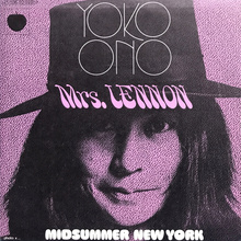 Yoko Ono – “Mrs. Lennon” / “Midsummer New York” French single cover