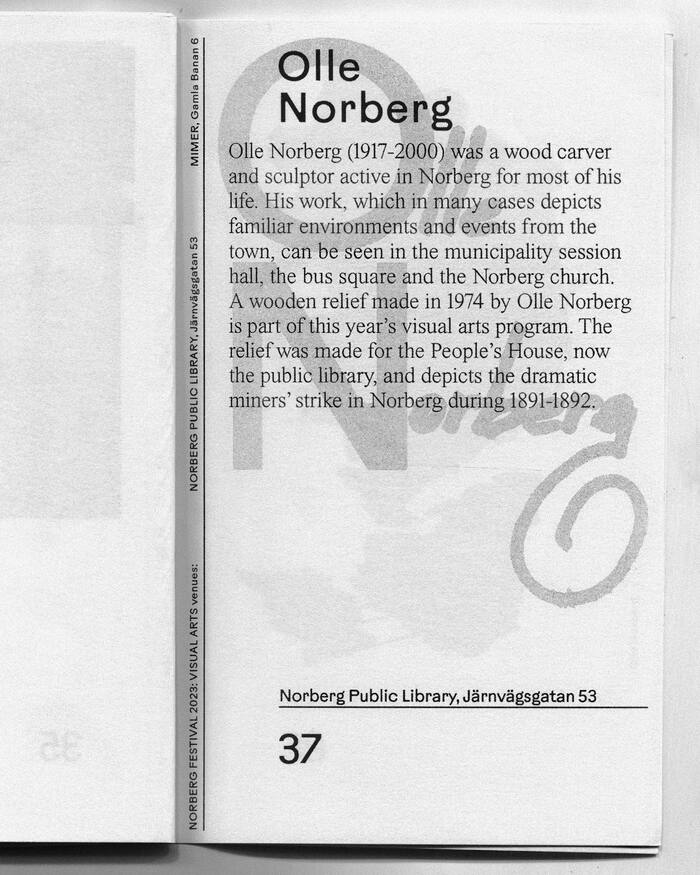 Norbergfestival 2023 visual arts program 9