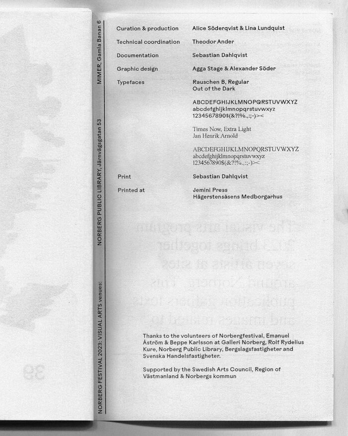 Norbergfestival 2023 visual arts program 10