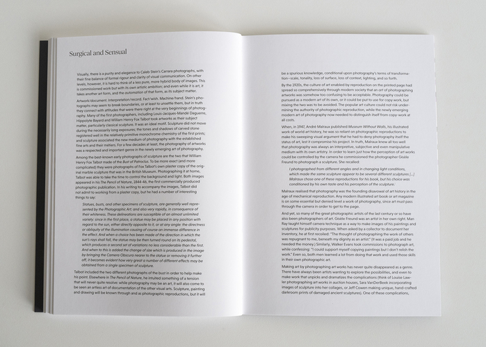 The book’s interior combines headlines in Romie with body copy set in .